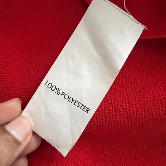 Red Ruffle Wrap Dress (XS) - Picture 8 of 10